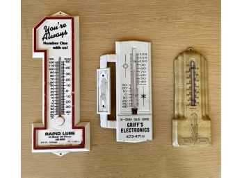 3 Vintage Outdoor Thermometers