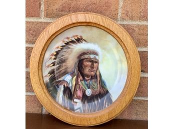 Collector Plate Strength Of The Sioux By Perillo In Wood Holder