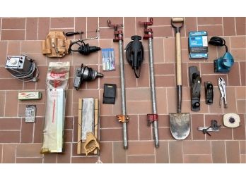 Large Tool Lot With Sander, Clamps, Drill & More