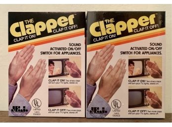 2 NIB Vintage Original ' The Clapper' Sound Activated Switch For Appliances- 1984