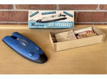 Vintage 'The Aqua Jet' Model Jet Speedboat In Box By Monogram