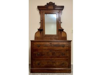 Antique Eastlake Dresser With Mirror