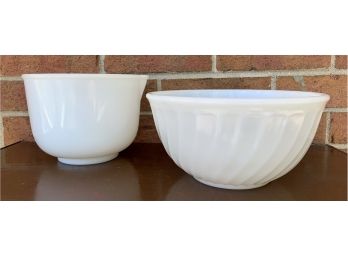 2 White Oven Proof Bowls