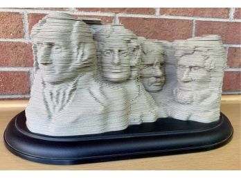 Amazing Rendition Of Mt. Rushmore Cardboard Statue Created With Individual Topographical Layers