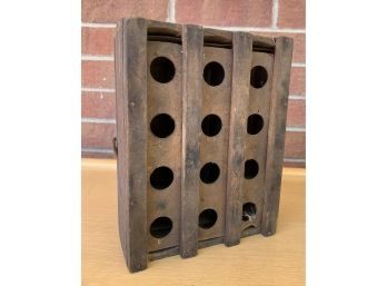 Old Egg Carrier Box With Wood Dovetailing & Original Graphics
