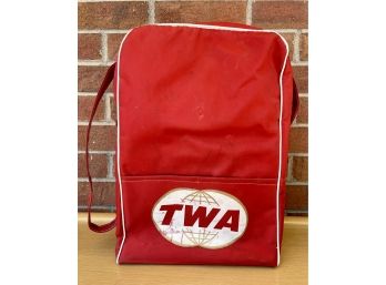Great Vintage TWA Flight/ Stewardess Bag- Red