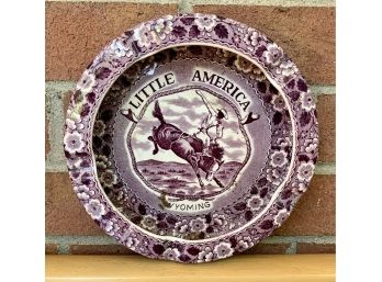 Vintage 'Little America' Purple Staffordshire Ware Ashtray- Made In England