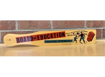 Vintage 'Board Of Education' Wood Paddling Stick