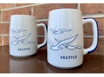 Pair Of Souvenir Coffee Mugs From Seattle
