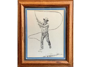 Framed C.M.russel Reproduction Sketches- 'The Bull Whacker'