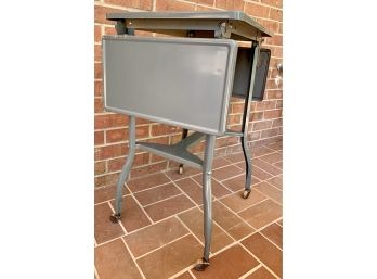 Vintage Metal Typing Stand With 2 Folding Flaps