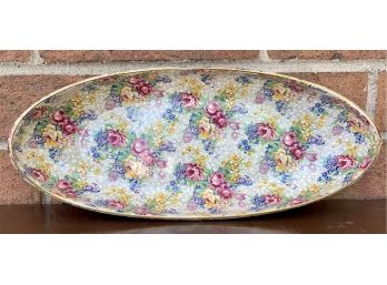 Beautiful Vintage Oval Chintz Ware Dish 'spring' Pattern By Royal Winton England