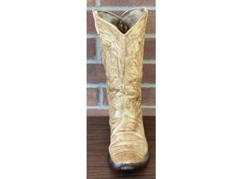 Cowboy Boot Shaped 12 Inch Tall Decorative Vase