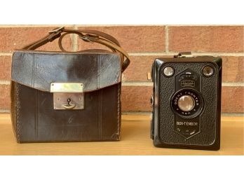 Vintage Zeiss-Ikon Goerz Frontar Box Tengor Camera In Leather Case