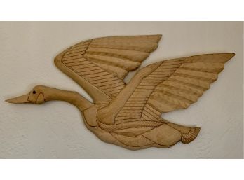 Hand Carved Wood Bird By Tom Hennagir