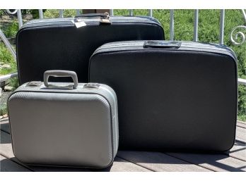 Set Of 2 Vintage Samsonite Suitcases And 1 Small Case