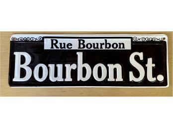 Small Rue Bourbon St. Sign