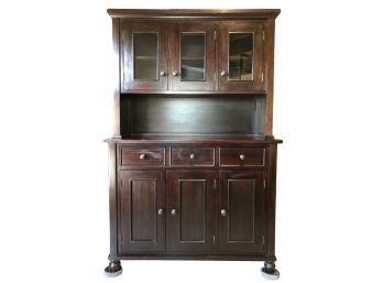 Gorgeous Crate And Barrel Buffet Hutch In Dark Wood Finish