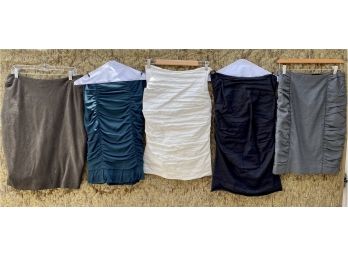 Cute Grouping Of Size Medium- Large Ruched Skirts Including Nanette Lapore