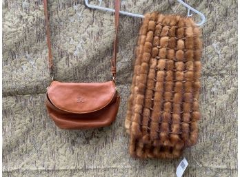 Ill Bisonte Satchel And New With Tags Adrienne Landau Mink Stole