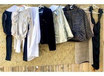 Cute Grouping Of Skirts, Dresses, Jackets And Tops Including DKNY Ruffle Blouse