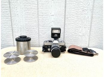 Vintage Canon FT With Focal M-200 Flash And Extras
