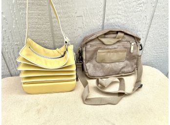 Two Ladies Casual Small Bags Including Bodhi Butter Yellow Accordion Bag