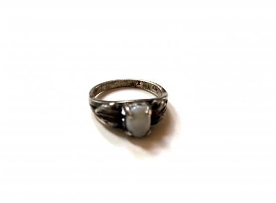 Sterling And White Stone Ring