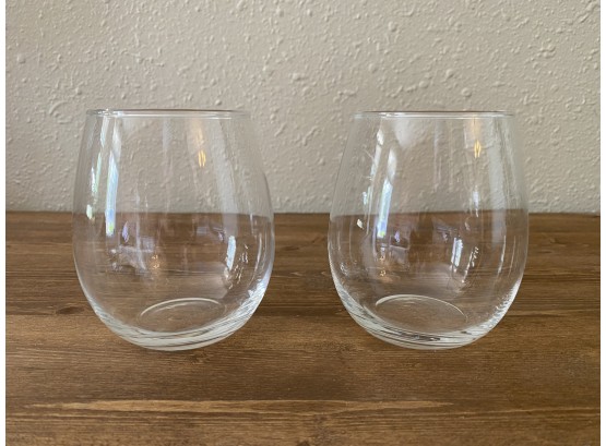 Pair Of Stemless Wine Glasses