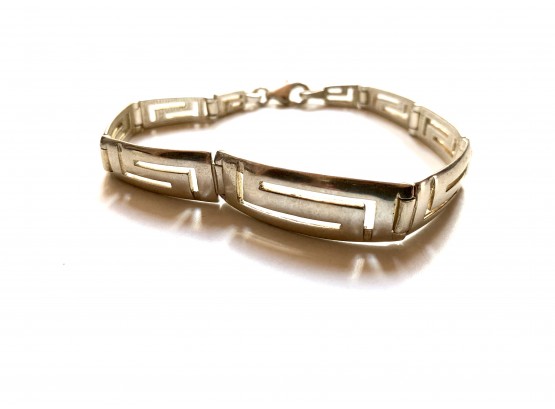 Sterling Silver Bracelet With Geometric Cut Outs