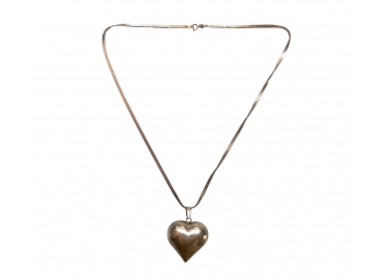 Hollow Sterling Heart With Chain