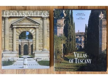 Pair Of Two Hardcover Design Books Titled Villas Of Tuscany & Italian Villas