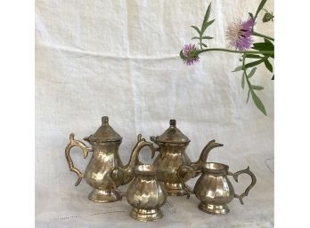 Silver Plated Made In India Small Tea Pots And Extras