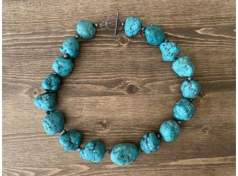 Stunning Large Turquoise Stone  Necklace