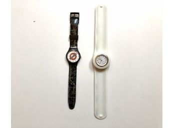Two Fun Novelty Watches Including Slap Bracelet And MTA Mind The Gap