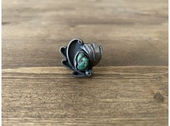 Beautiful Vintage Sterling And Turquoise Ring Size 7
