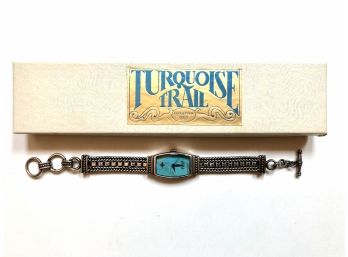 Vintage Turquoise Trail Ladies Wristwatch By Saddle River