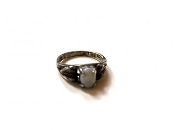 Sterling And White Stone Ring