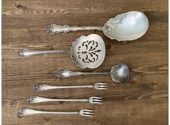 Collection Of Vintage Silver Plated Serving Utensils