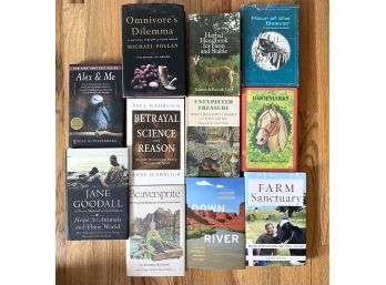 Grouping Of Animal And Environmental Books Including Down River, Beaversprite, & Jane Goodall