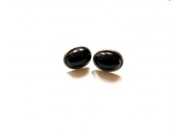 Sterling And Onyx Studs