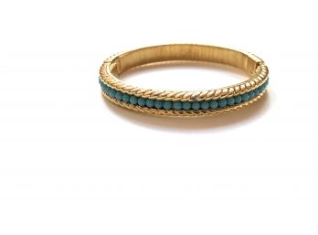Jomaz Gold And Faux Turquoise Costume Bracelet