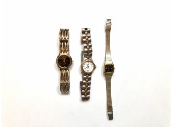 Grouping Of Three Ladies Wrist Watches
