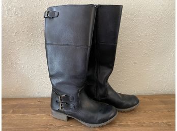 Clarks Tall Boots Rubber Sole Size 8.5