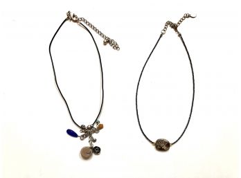 Cute Pair Of Necklaces With Variety Of Stones