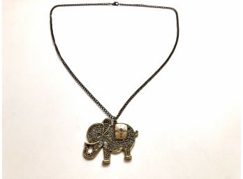 Brass? Elephant Necklace