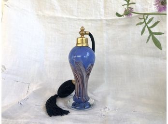 Gorgeous Marbled Glass Vintage Atomizer Perfume Bottle