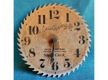 Sears Roebock And Co Vintage Saw Blade Shop Clock