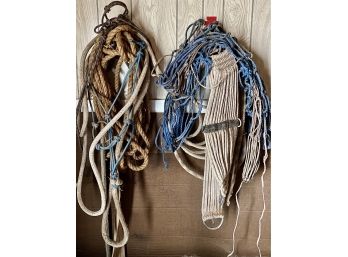 Assorted Ropes, Girths, And Hay Nets