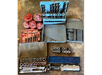 Lot Of Misc. Workshop Tools Including Circular Saw Cutters And Duracraft Impact Drivers